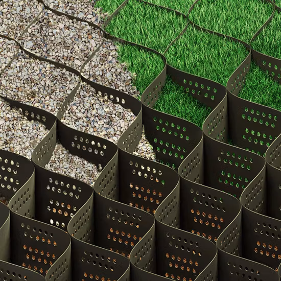 Produits de terrassement Murs de soutènement à géocellules pour allée Grille de gravier à géocellules